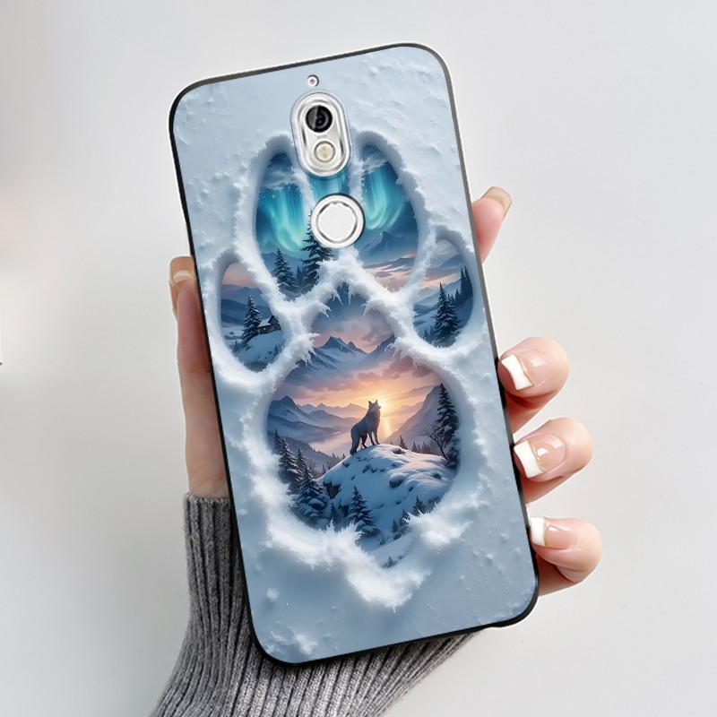 Case For Nokia 7 Phone Casing For Nokia 7 Plus Back Cover Trendy Soft Silicone Shockproof Black Case Milk Tea Rabbit Pattern