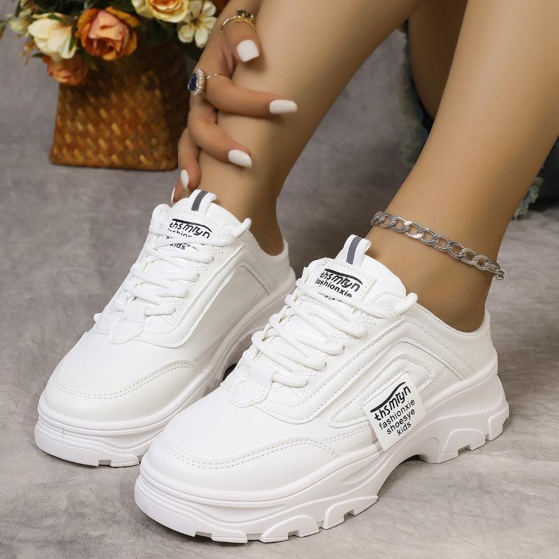 

Мода Новые женские полутапочки кожаные балетки женские ретро низкие кроссовки сетчатые дышащие ленивые мокасины для ходьбы на открытом воздухе на платформе обувь 42 белый