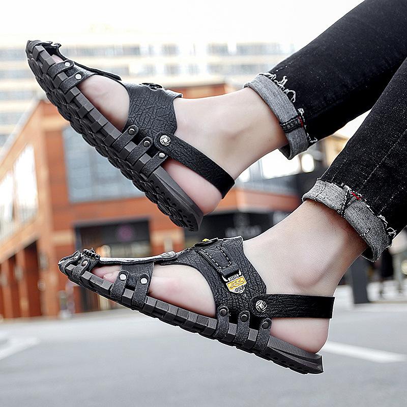 2021 Outdoor Dual-use Summer New Breathable Comfortable Fashionable Personalized Casual Shoes Foot Cover Retro Large Size 47 Sandals