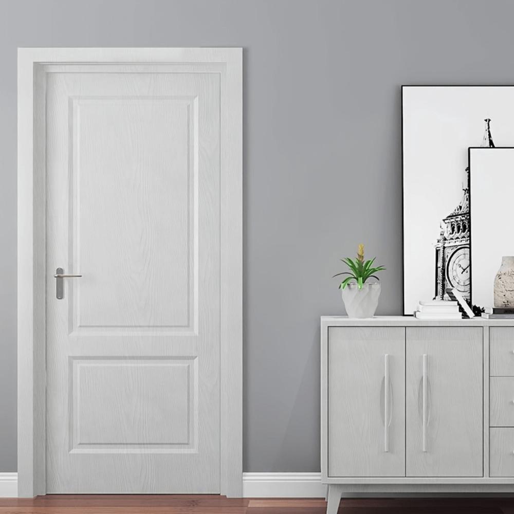 Wood Grain Wallpaper Black & White Textured Self-Adhesive Paper for Door Cabinets Countertops  Home Decor Waterproof  Removable