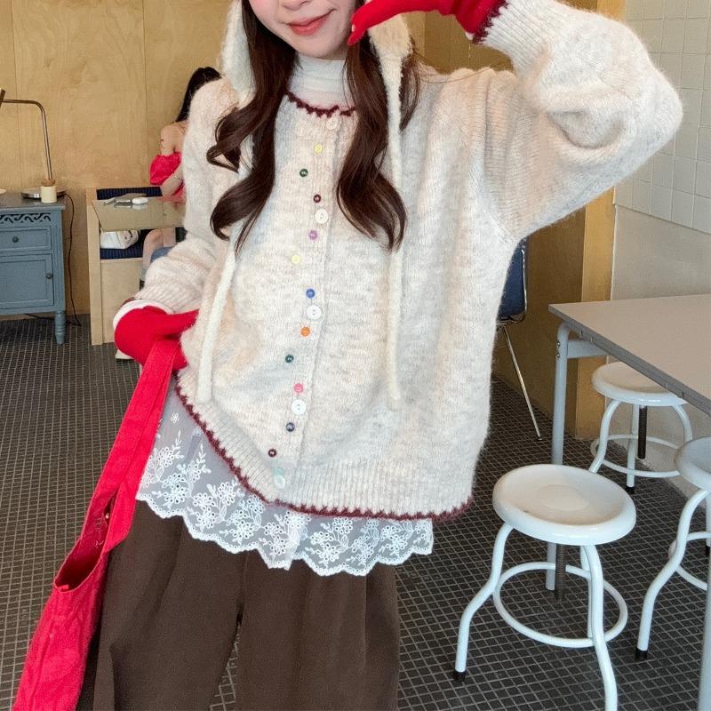 Sweet Wind Niche Age-reducing Temperament Long-sleeved Sweater Cardigan Women's New Autumn Thin Versatile Loose Top