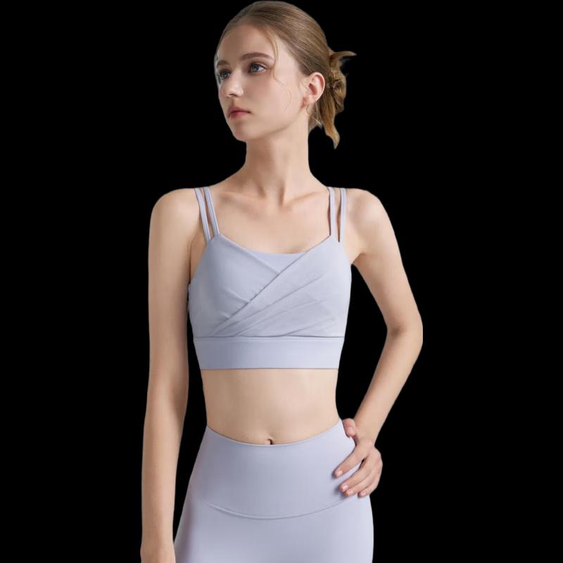 Mesh Pleated Yoga Sports Bra