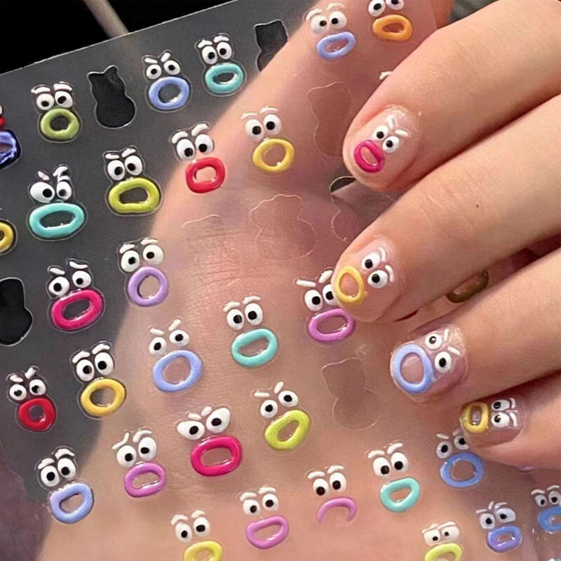 Monster Gel Nail Stickers Small Design Deco Toenail Manicure
