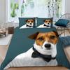 Dogs Duvet Cover Set Cute Animal Bedding Set Microfiber Bernese Mountain Dog Comforter Cover Twin Full Size For Kids Teens Boys