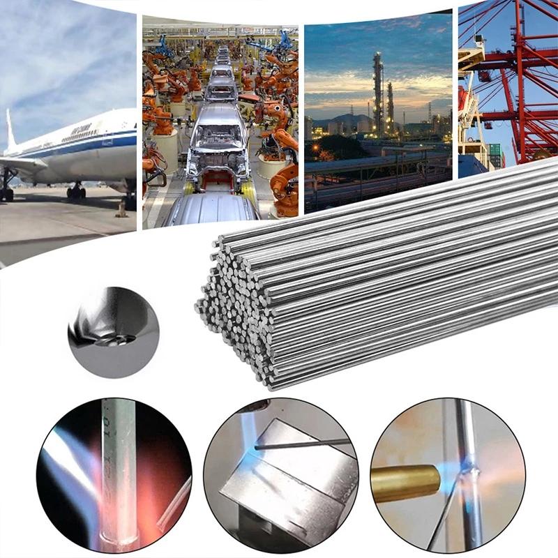 10/20Pcs Aluminum Welding Wire Solid Core Easy Melt Indust Aluminum Weld Bars Low Temperature Welding Rods Repair for Soldering Bicycle Locomotive