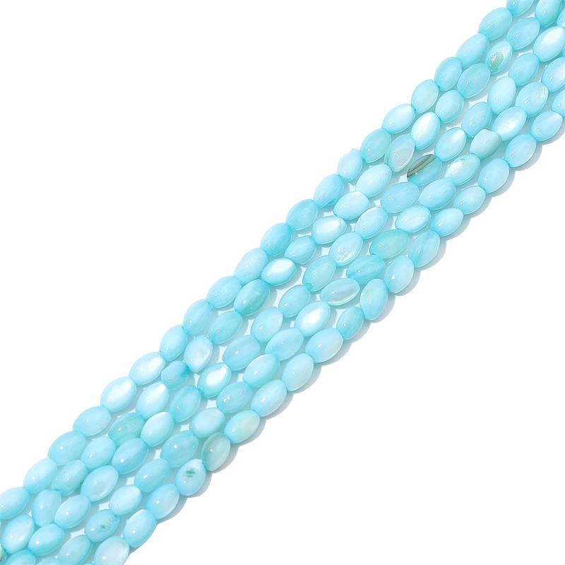 80Pcs Natural Shell Colored Rice Beads For DIY Necklace Bracelet Earrings Jewelry Making