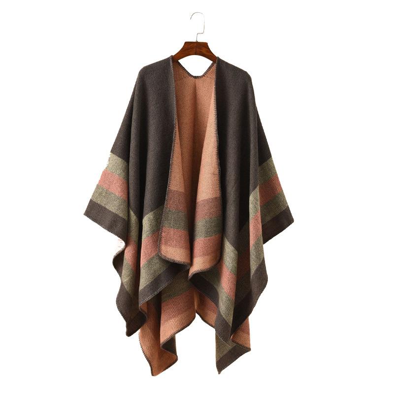 European American Street Style Camouflage Split Warm Shawl Scarf