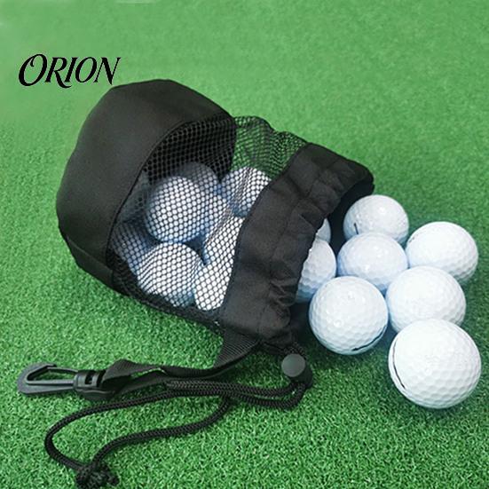 Golf Ball Holder Portable Storage Bag, Drawstring Mesh Pouch for Accessory, Bag Gear Organizer, Gift Men Women Golfer