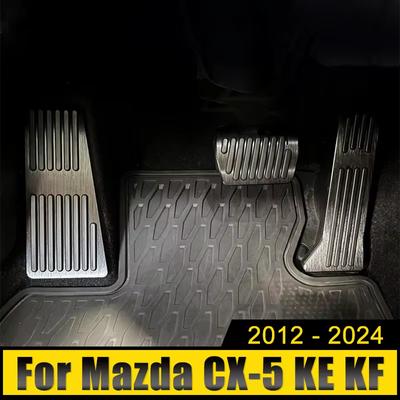 For Mazda CX-5 CX5 CX 5 KE KF 2012-2024 2024 2024 Car Foot Pedal Gas Fuel Accelerator Cover Brake Clutch Pedals Non-Slip Pads