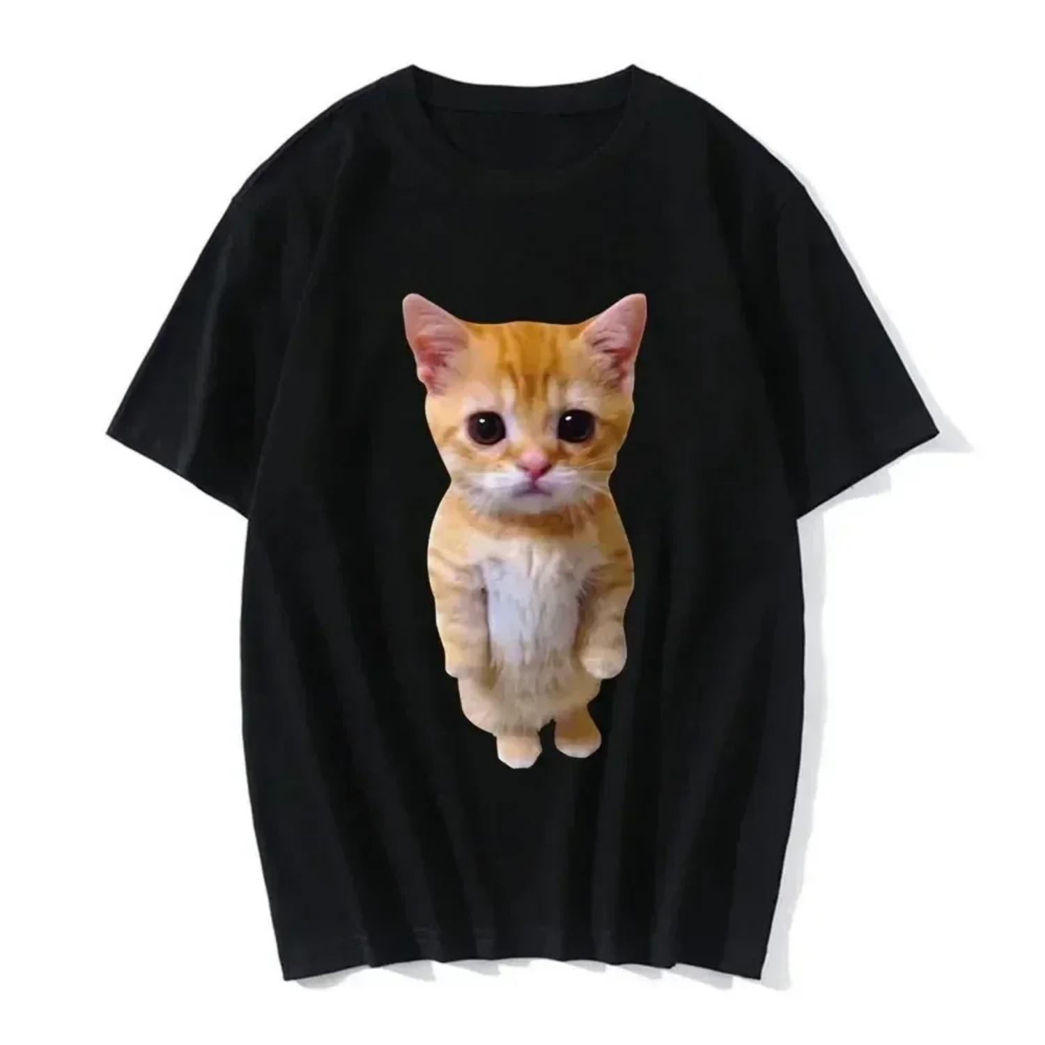 

Funny Cat 3D Print Women Casual T-Shirt Women Harajuku T Shirts Girl Boy Casual Fashion Clothes S чёрный