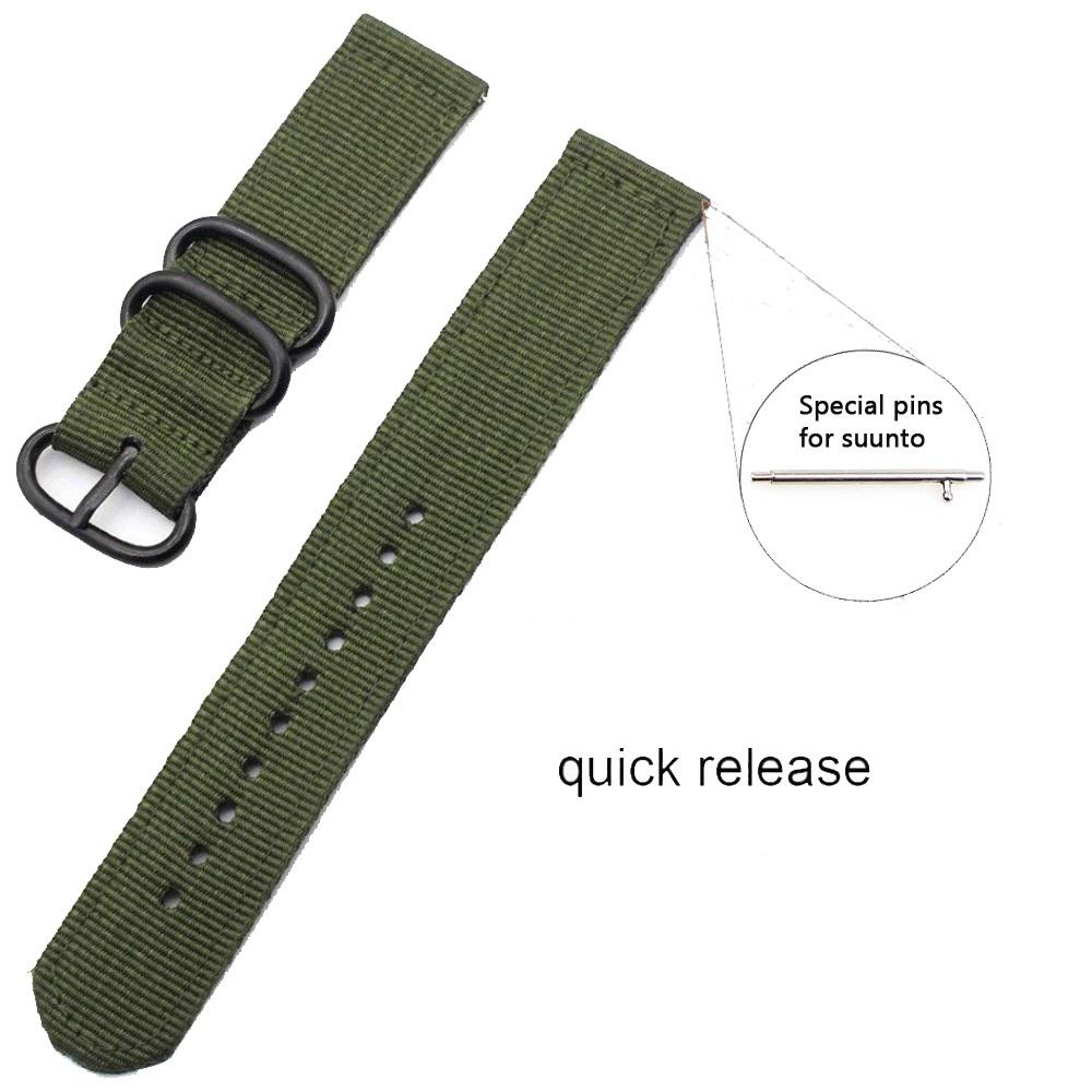 24 mm Nylon-Uhrenarmband für Suunto 9 7 Baro/Suunto D5 Spartan Sport Wrist HR/Baro Sport-Ersatzarmband