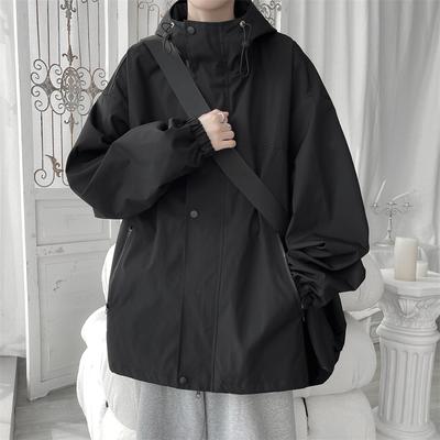 Herren Kapuzenjacke Herren Bomberjacke Herren Windbreaker Mäntel Frühling Herbst Loose Cargo Jacke Herren Casual Sportswear