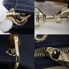 GUCCI Bamboo shopper small tote Handbag 336032 2WAYShoulder Navy blue Calfskin Women Used