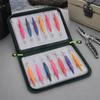 Fishing Lure Storage Bag, Waterproof Squid Jig Hook Organizer Zipper Bag, Foldable Fishing Tackle Hard Bait Protective Bag