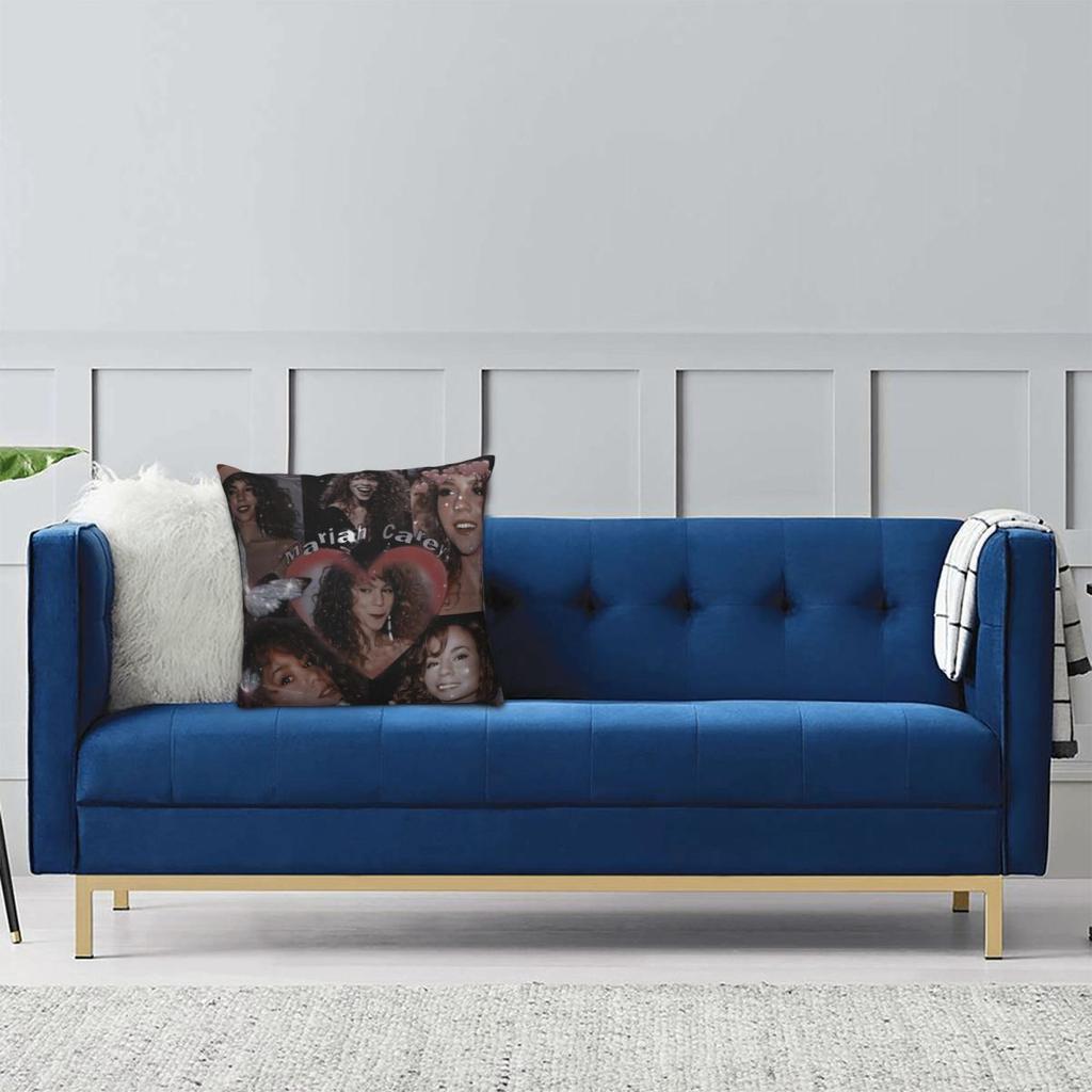 Mariah Carey American Singer Pillow Cover Vintage Pillow Case Polyester Cushion Cover Pillowcases For Chair Sofa Home Decoration