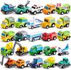 JOYIN 25-Piece Pull Back City Cars & Trucks Toy Vehicle Set for Toddlers, Boys & Girls, Kids Play Set, Ages 1 2 3 Years