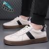 Men's Shoes 2025 Spring New First-layer Cowhide Casual Leather Shoes Men's Soft-soled White Board Shoes