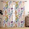Retro Flower Pastoral Style Printed Curtains Bedroom Living Room Study Kitchen Curtains Window Decoration Easy To Wash And Care