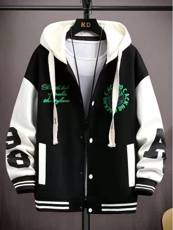 2025 Spring/Autumn Boys' Student Jacket: Trendy, Versatile Baseball Uniform Top for Teens
