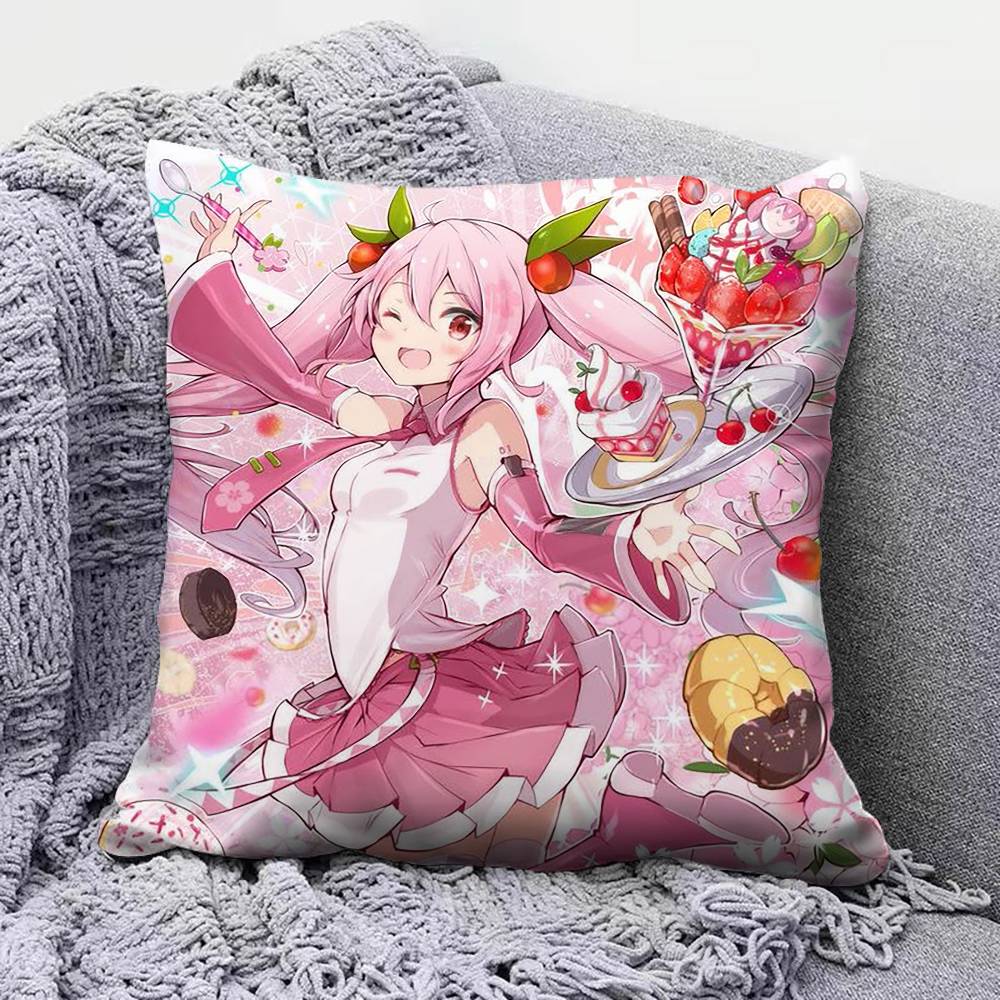 Sakura Miku Home Sofa Cushion Covers and Aecorative Custom Pillow Covers