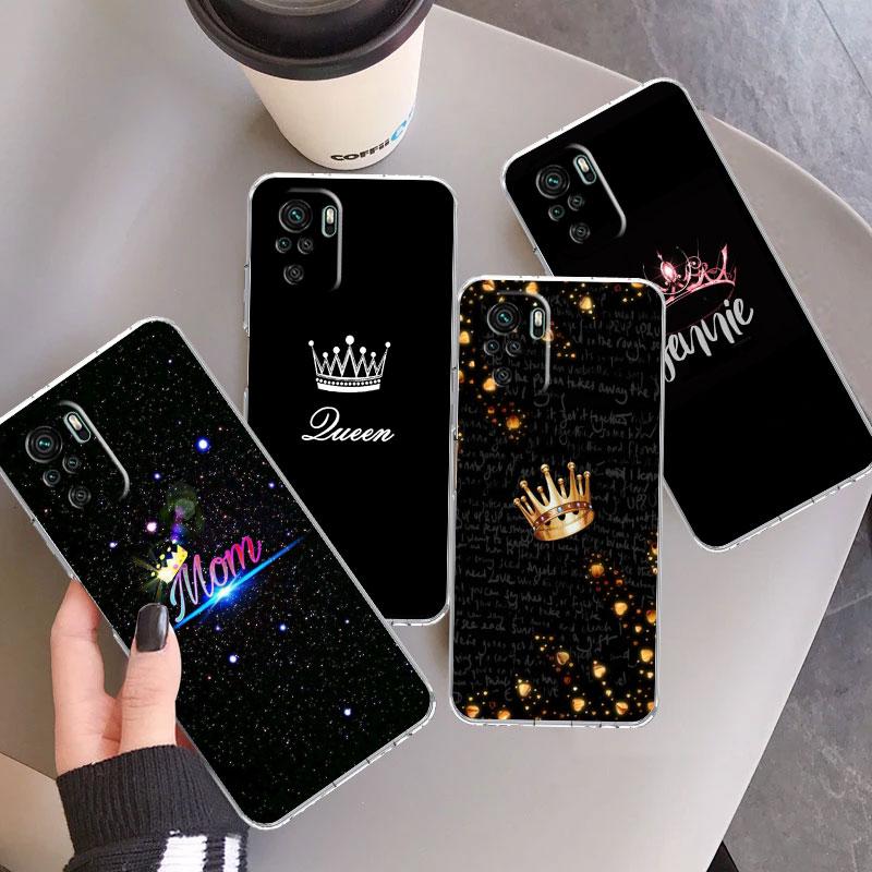

Чехол для телефона Redmi Note 8T 9A 9C 9T 11S 10S 10C 11T 9S 11 10 Pro 8 7 9 K40 8 Pro Note 10, мягкий силиконовый чехол на заднюю панель King Queen Crown