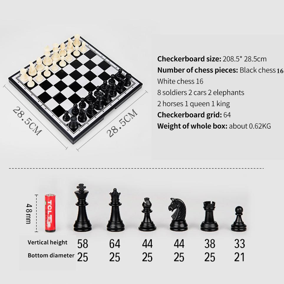 Portable Special Magnetic Chess Backgammon Checkers Set Big Board Draughts Entertainment Christmas Travel Games Aldult Kids Gift