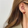 Sweet Cute Heart Stud Earring for Women Fashion Small Love Heart Earring Wedding Simple Ear Piercing Accessories Jewelry