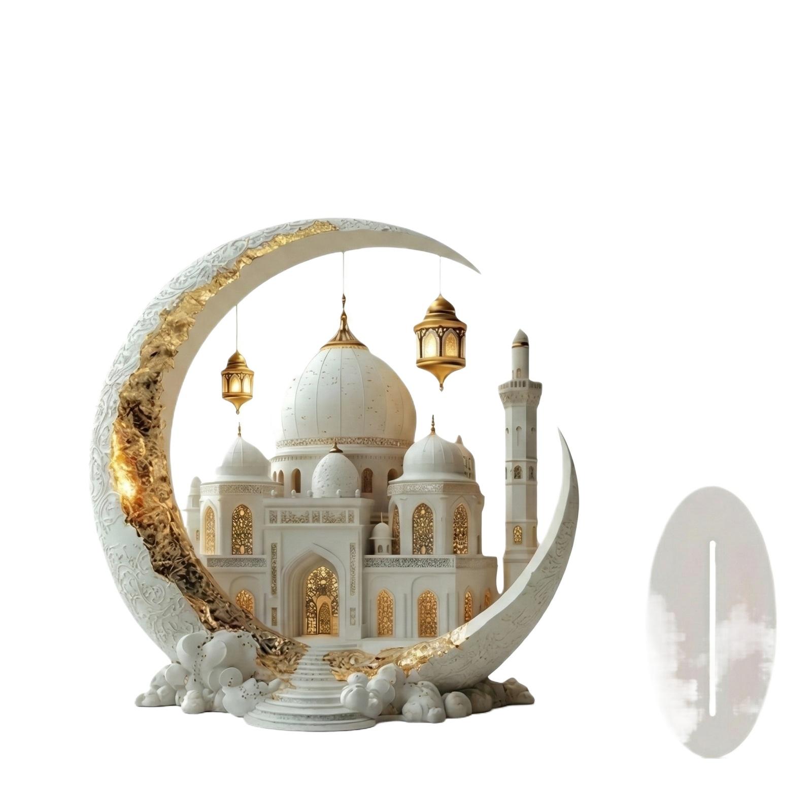 

Двумерное акриловое украшение в виде луны, Декор для дома на Рамадан One Size