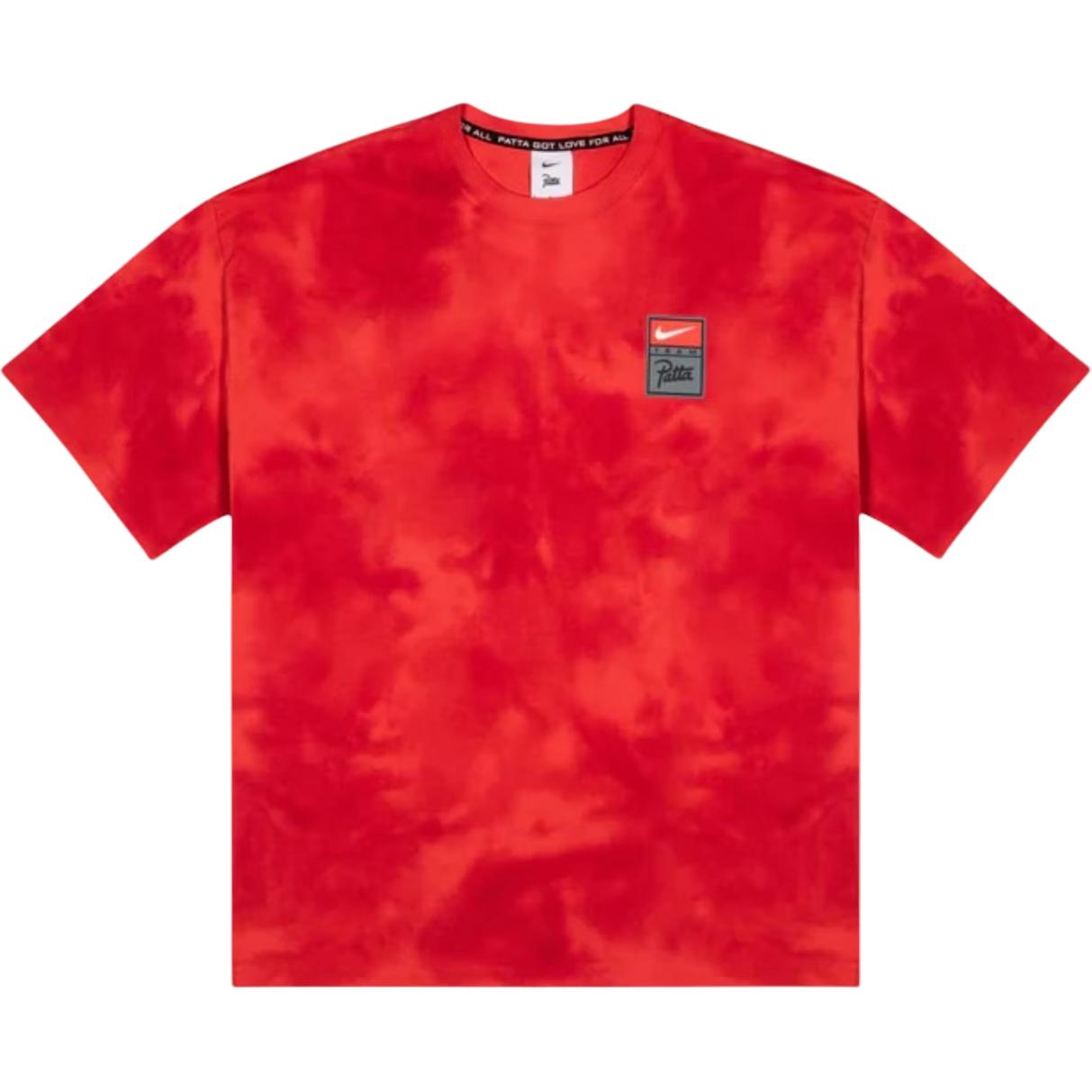 Nike X Patta T Shirts Men s Rush Red/University Red/Gymnasium Red Crew Neck Moderate HQ3908-612 L