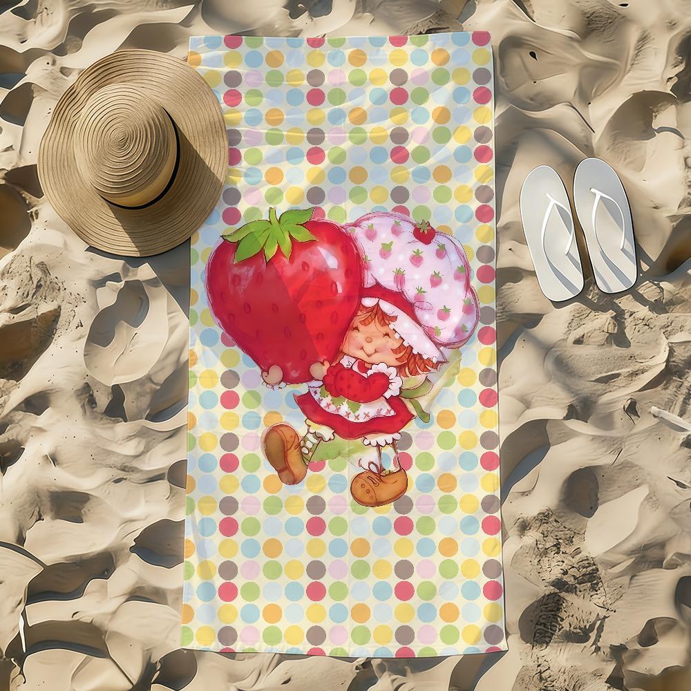 Towel Beach Towel Oversized Quick S-ShortcakesE Dry Towel S-Strawberry Absorbent Soft Swim BeachTowels for Kawaii Men Women