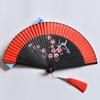 Red Dancing Fan: Classical Chinese Style Folding Fan, Easy-Open Hanfu Accessory