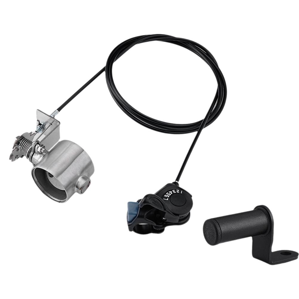 51mm Universal Motorcycle Modified Exhaust Pipe Manual Exhaust Valve With Gear Stainless Steel Noise Reduction