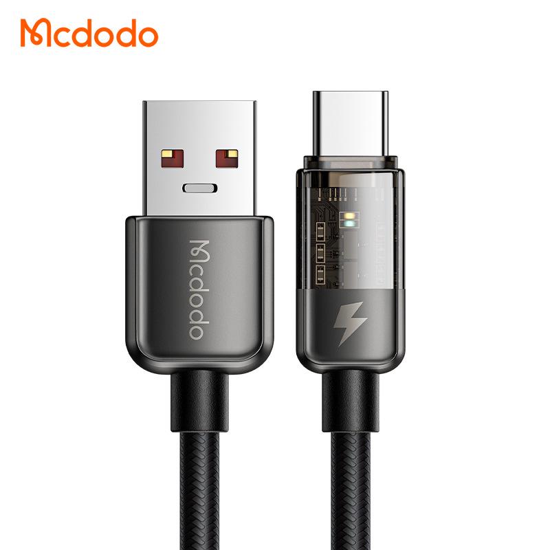 

Совместимый двойной кабель быстрой зарядки Type-C для телефонов Apple 16/15 и Huawei, интеллектуальное отключение питания, C to C PD. Type-C 6A Transparent Cable 1.2M