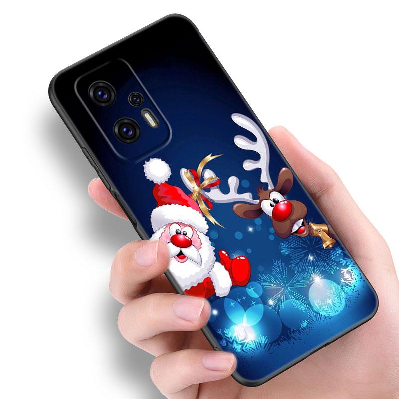 Merry Christmas Snowman Phone Case For Xiaomi POCO F2 F3 M2 M3 M4 X3 X4 Pro NFC F4 GT 5G F1 X2 C3 C31 C40 M5S TPU Black Cover