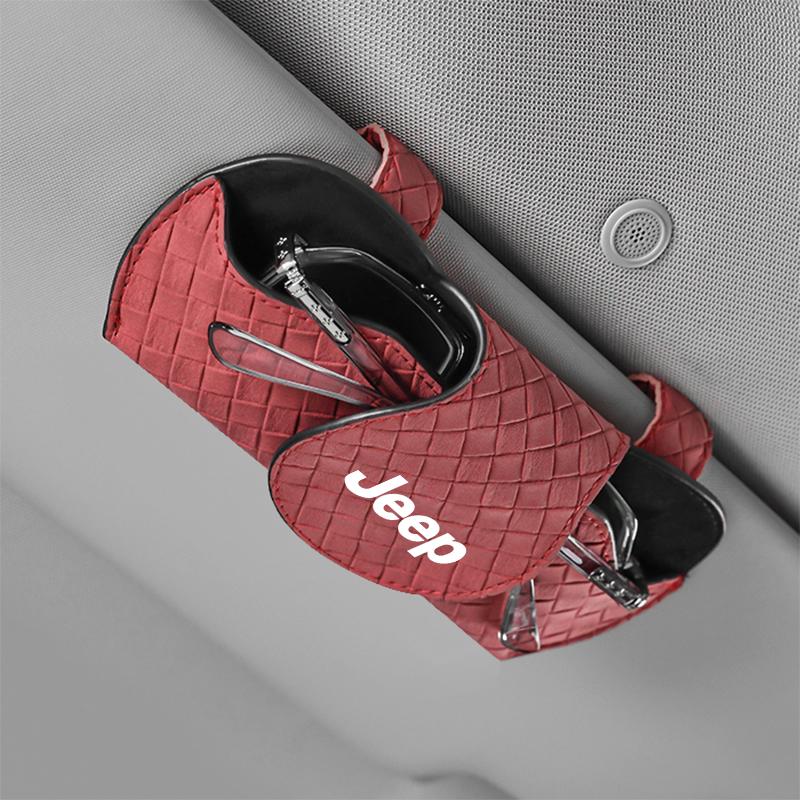 Car Interior Glasses Clip Auto Sun Visor Sunglasses Holder For Jeep Grand Cherokee Wrangler JK Gladiator Compass Renegade Patrio ALS1