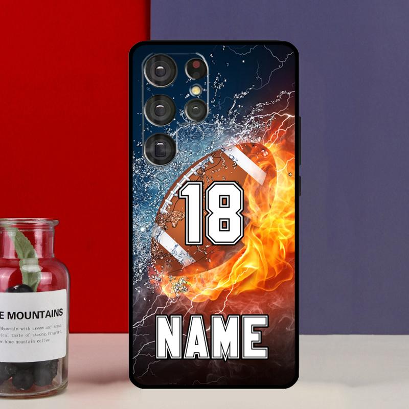 PERSONALIZED NUMBER NAME Hockey BASKETBALL Cover For Samsung Galaxy S20 FE S21 FE S22 S23 Ultra Note 20 10 S8 S9 S10 Plus Case