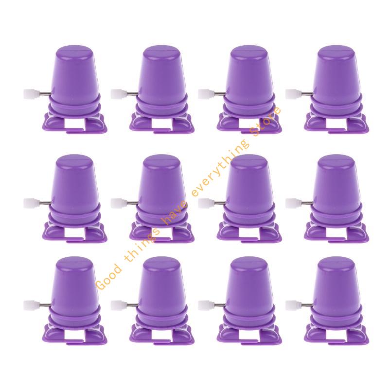 Set of 12 Small Wind up Robot Plastic Simple Operations Wind up Robot for Kids' Learning and Adults' Collection 55KF