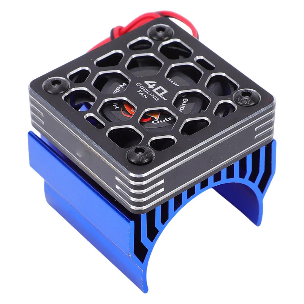 RC Cooling Fan with Heatsink Metal Cover Blue 28000rpm 40mm Motor Fan for 1 8 1 10 RC Car