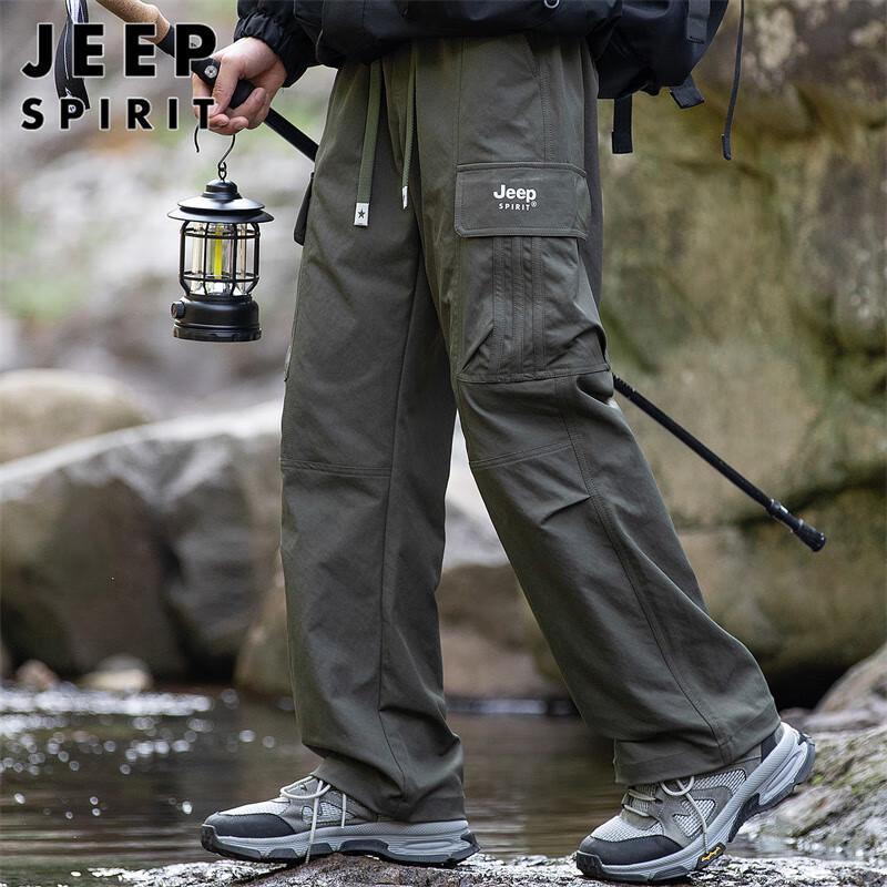 JEEP SPIRIT Men's Loose Fit Autumn/Winter Cargo Pants