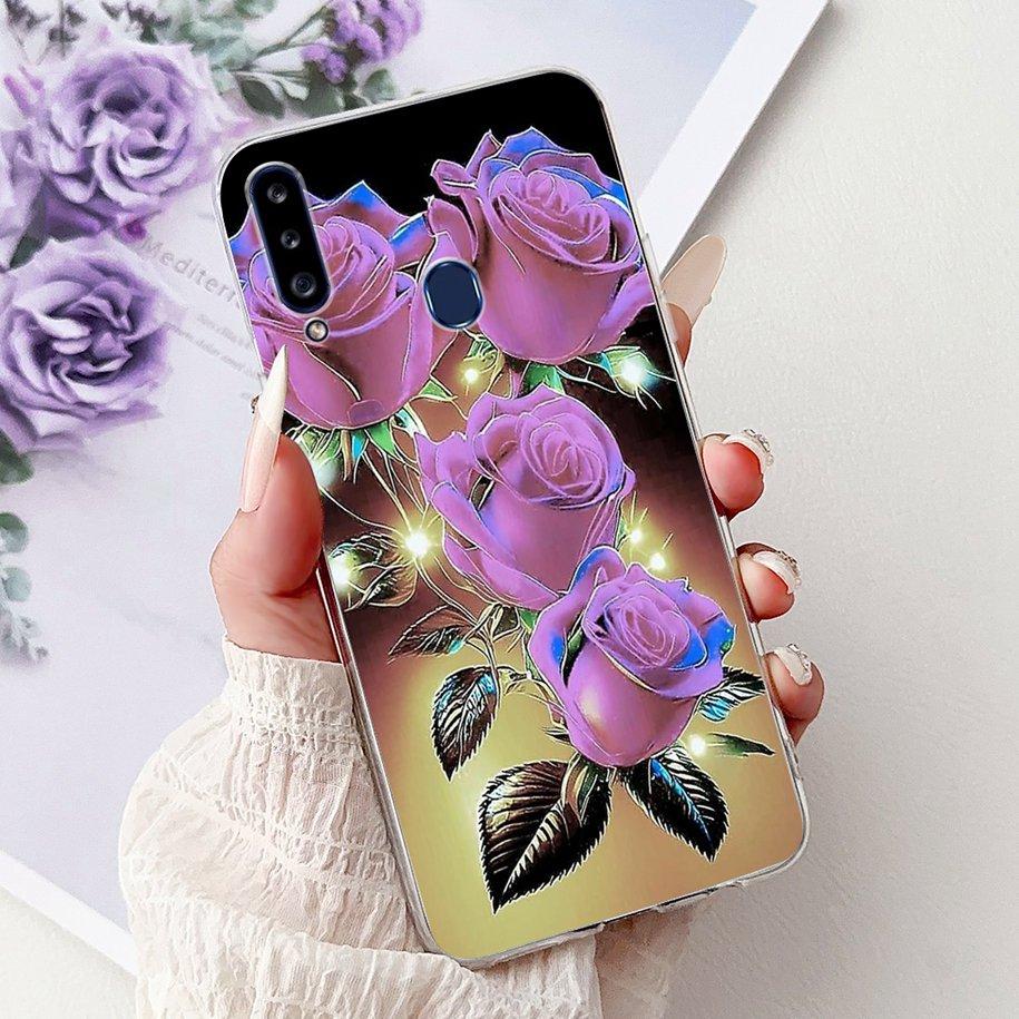 Case For Samsung Galaxy A20 A20e A20s Cover Fashion Flower Butterfly Soft Silicone Clear Bumper For Samsung A30 A 30 A 20 Covers