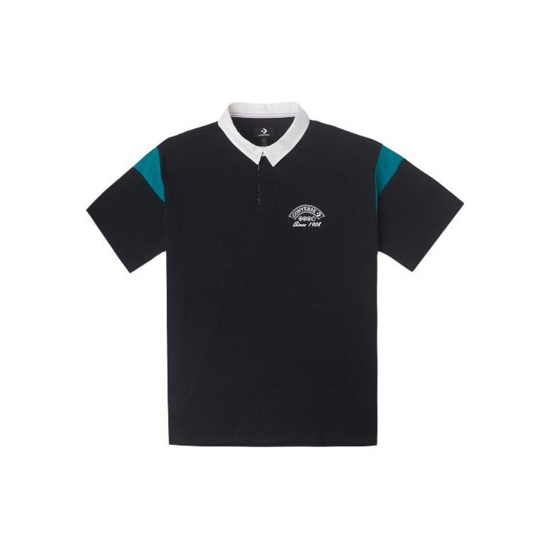 Converse Retro Polo Shirt Asia Sizing  Black  Men s 10026173-A03 L
