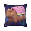 Cute Capybara Pillow Cover Kawaii Pillow Case For Office Car Home Decorative Cushion Cover Polyester Printed Pillowcases Gift