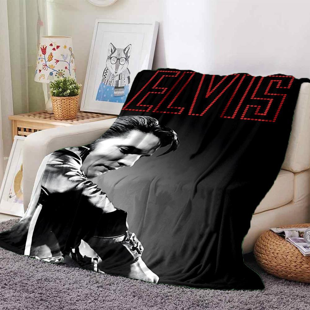 

1pc ELVIS TM Themed Printed Soft and Comfortable Home Blanket, Small Throw Blanket, Nap Blanket, Suitable as a Gift l083 80cmx120cm(31inx47in)