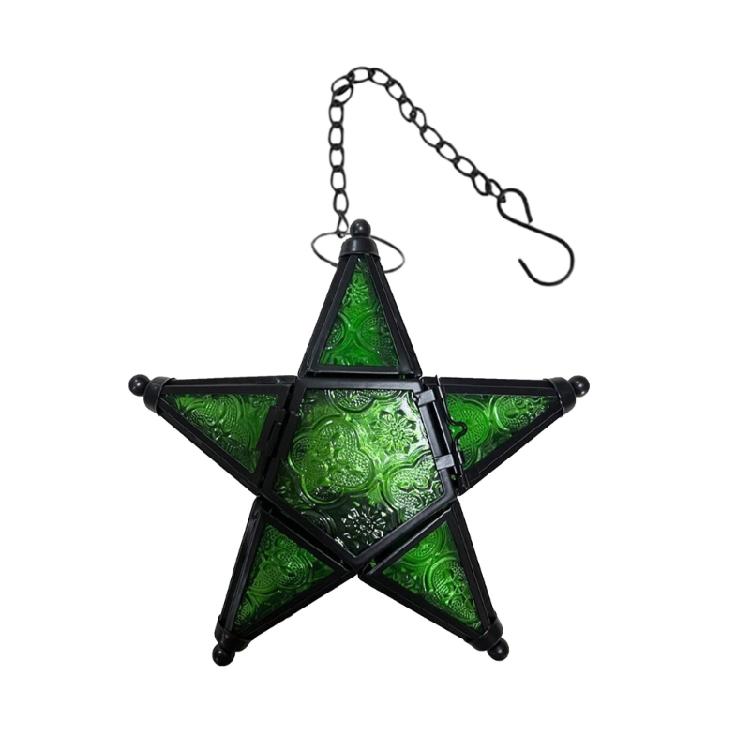 

Iron Candle Holders Decorative Base Star Shape Flexible Pairing Option Modern Traditional Space Easy Decors Integration зелений