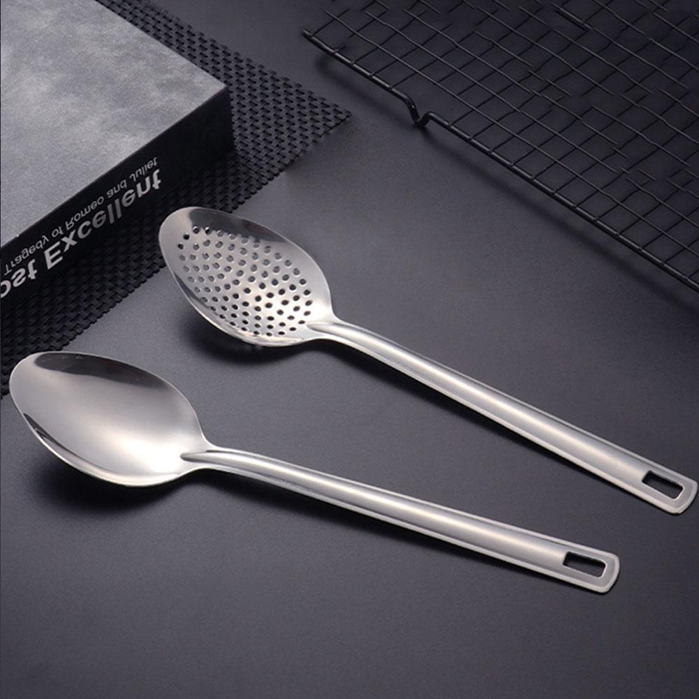304 Stainless Steel Strainer Spoon Colander Kitchen Colander Skimmer Kitchenware Skimmer Residu D4A5