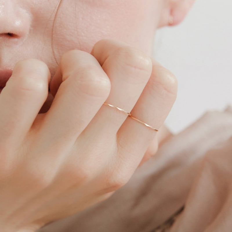 Byweekend [Mamre] anel básico de corte 14k