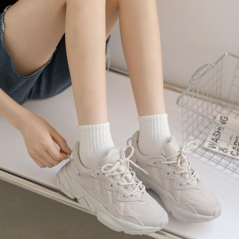 Sommer kvinners ensfarge pustende sokker Anti-lukt svette Sommer sportssokker