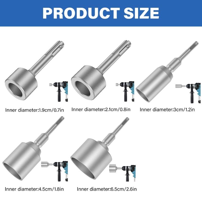 Ground Rod Driver 19/21/30/45/65mm Ground Rod Driver Tool Steel Drill Bit Driver Socket For Electric Hammer Drills