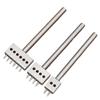 3 Pcs Leather Chisel Set 4mm 2/4/6 Prong Tooth Lacing Diamond Stitching Chisels Leather Hole Punch Tool for Craft