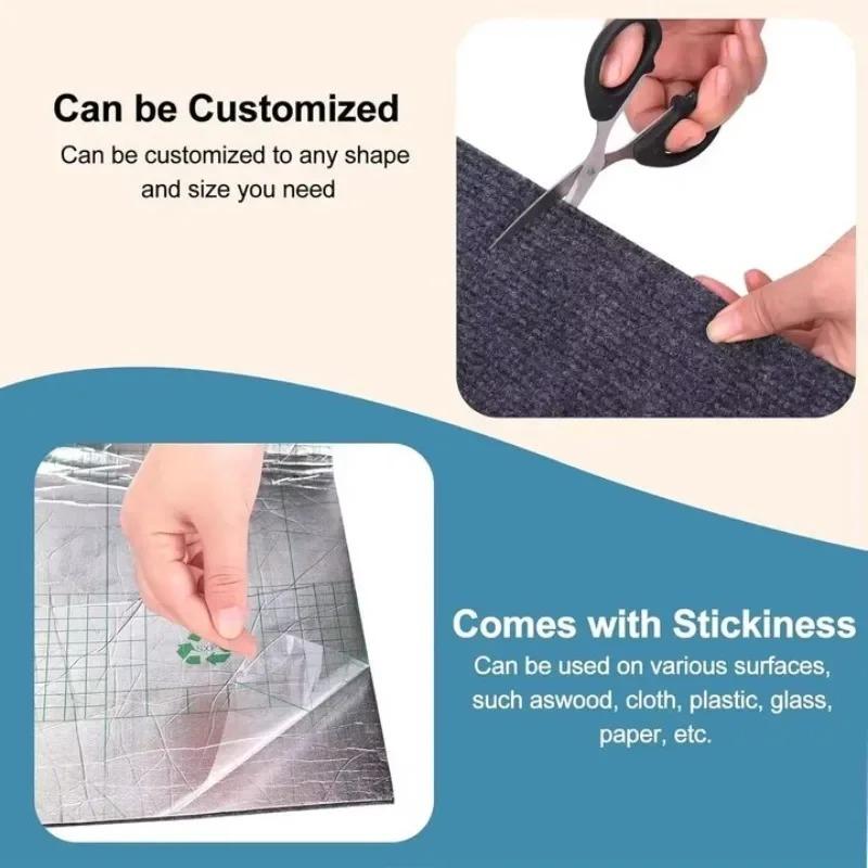 Self-adhesive Cat Scratching Mat Sofa Protector Carpet Cats Scratch Board Protection Corner Wall DIY Cat Scratch Mat Trimmable